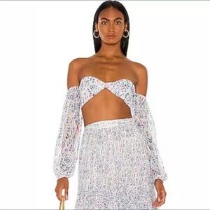 Rococo Sand 2-piece bandeau top with maxi tiered skirt, fits Small, Boho Hippie